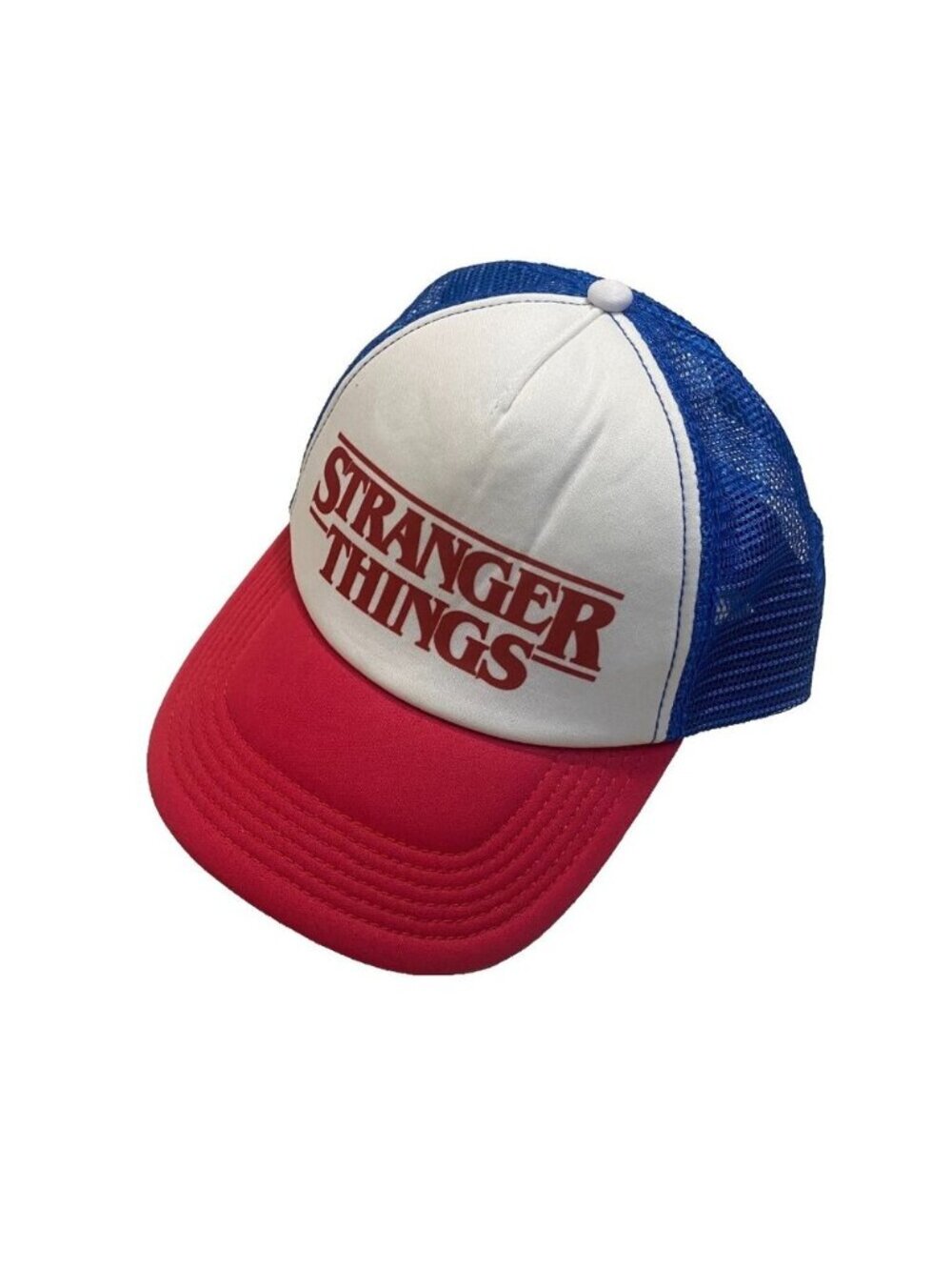 🛍️ 2/$20 ENTIRE SHOP Stranger Things‎ Dustin Season 1 Trucker Hat Red White Blue